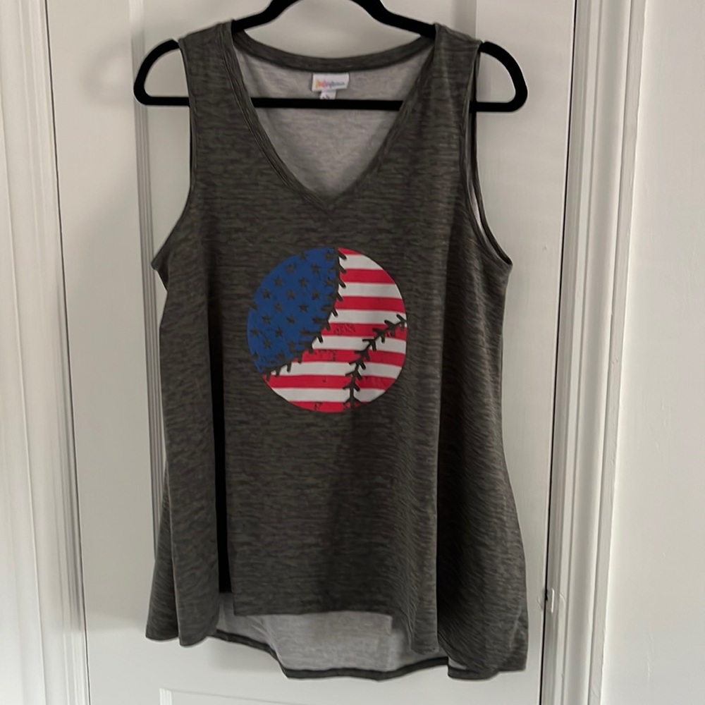 Medium Kristina LuLaRoe Baseball Tank